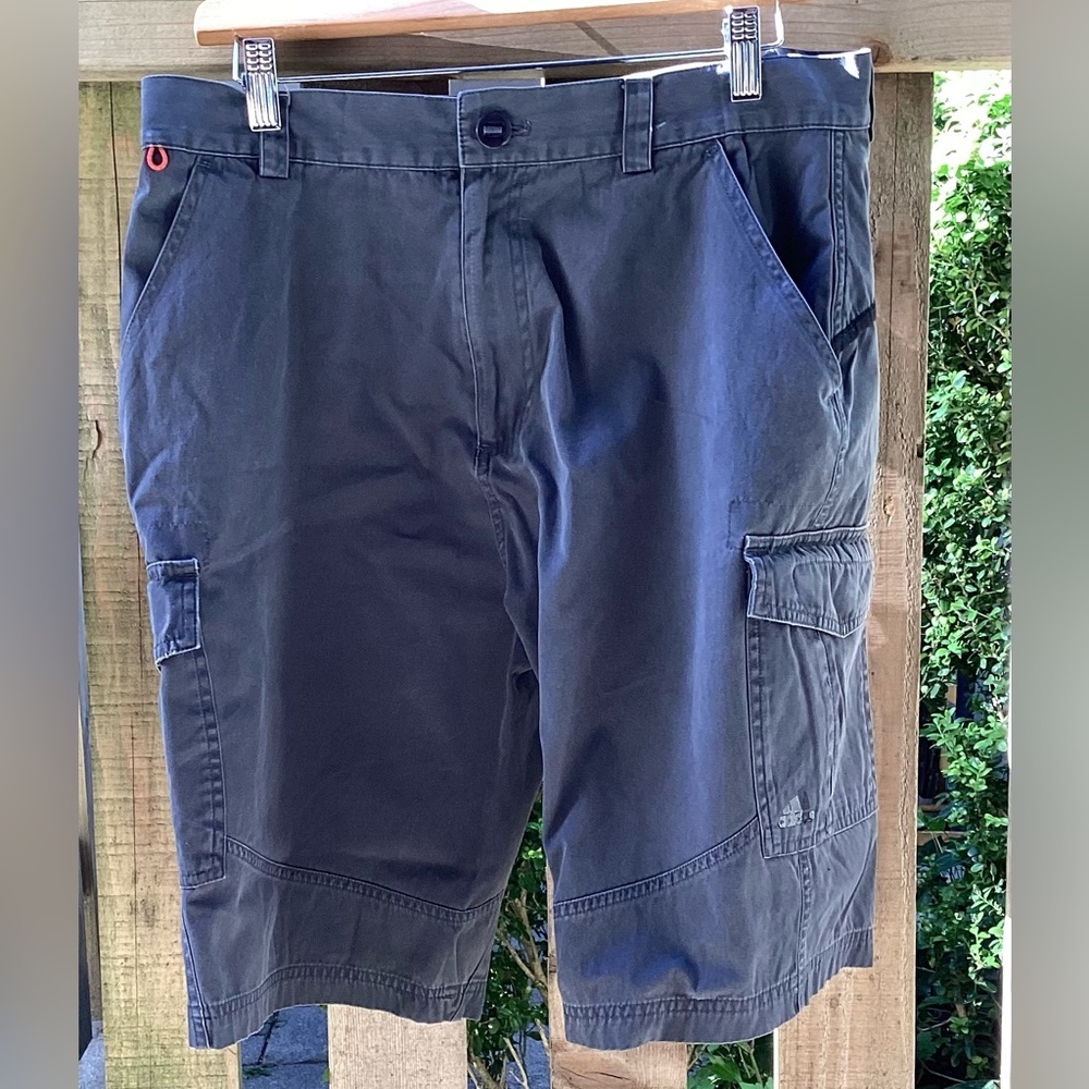 Adidas Grey Cotton Clima 365 Cargo Shorts,  Size 34